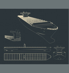 Large Container Ship Drawings