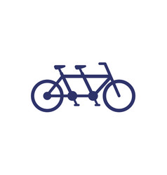 Tandem Bike A Bicycle Icon On White