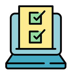 Test Online Exam Icon Flat