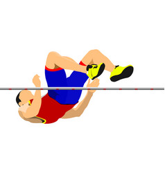 Man High Jump Sport Track And Field