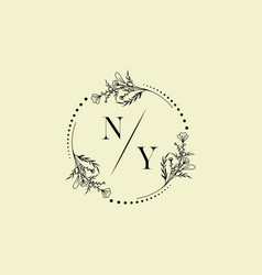 Ny Luxury Wedding Invitational Floral Initial