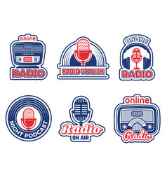 Radio Show Badges Air Podcast Audio Studio Logo