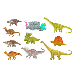 Cartoon Dinosaurs Animals Funny Characters