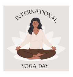 International Yoga Day Square Poster Trendy