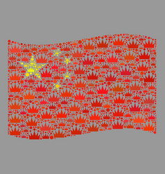 Kingdom Waving China Flag - Collage With Imperial