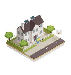 Smart City Townhouse Isometric Composition