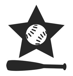 Baseball Bat Star Logo