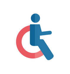 Isolated Disabled People Symbol Flat Style Icon