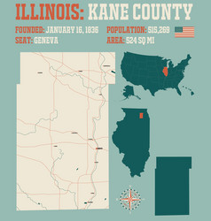 Map Of Kane County In Illinois