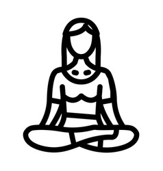 Mindfulness Meditation Line Icon