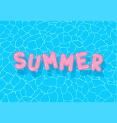 Swimming Pool With Pink Floating Word Summer Top