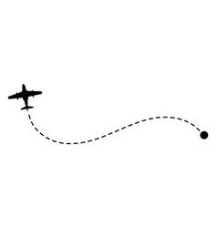 Aircraft Route Dashed Line Flight Trajectory Icon