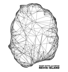 Network Irregular Mesh Nevis Island Map