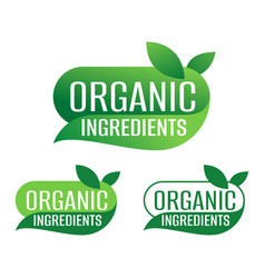 Organic Ingredients Horizontal Badge