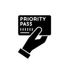 Priority Pass Flat Design Long Shadow Glyph Icon