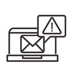 Alert Icon Laptop Email Message Warning