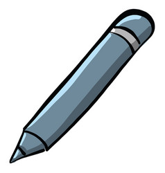 Blue Stylus Pen On White Background