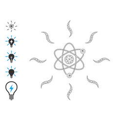 Mesh Network Quantum Radiation Icon