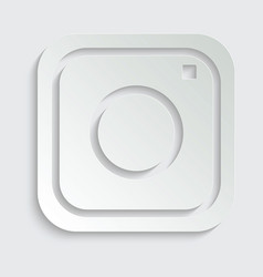 Paper Camera Line Camera Icon With Shadow