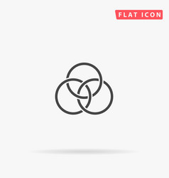 Borromean Rings Flat Icon