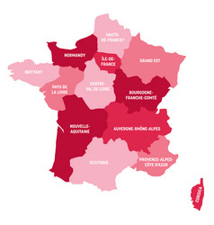 France - Map Metropolitan Regions