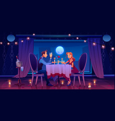 Man Woman Couple Romantic Date In Restaurant