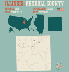 Map Of Kendall County In Illinois