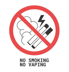 No Smoking Vaping Icon Sign