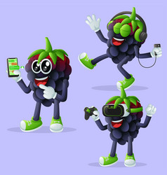 Cute Blackberry Characters And Technology