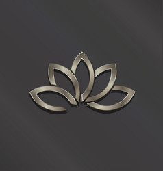 Platinum Lotus Flower Logo Icon