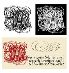 Decorative Gothic Letter A Uncial Fraktur