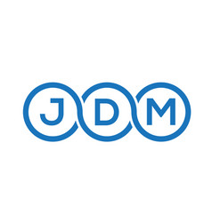 Jdm Letter Logo Design On White Background