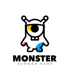 Monster Line Art Logo