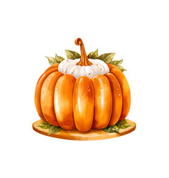 Pumpkin Pie Clipart With Isolated