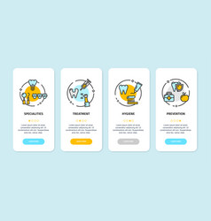 Dental App Screens Cards Set