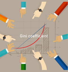 Gini Coefficient Ratio Chart Concept Poor