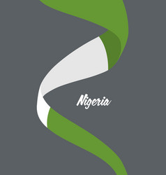 Waved Flag Of Nigeria Independence Day