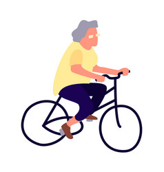 Elderly Woman On A Bicycle Activity