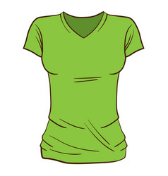 Green Women T Shirt Cartoon