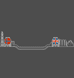 Natural Gas Underwater Transit From Norway