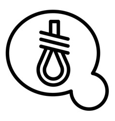 Suicide Think Icon Outline Style