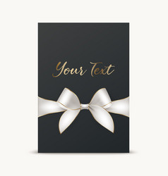 3d Realistic White Gift Ribbon And Bow