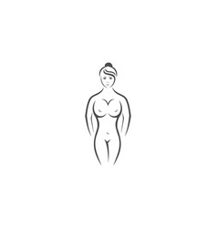 Beauty Fashion Naked Women Body Logo Design