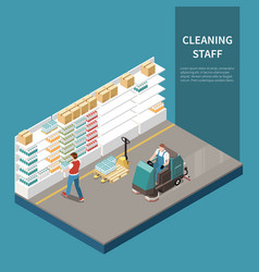 Professional Cleaning Isometric Composition