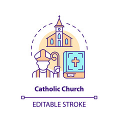 Catholic Church Concept Icon