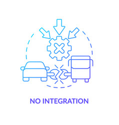 No Integration Blue Gradient Concept Icon