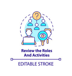 Review Roles And Activities Concept Icon