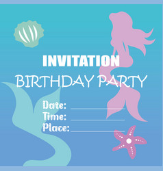 Birthday Invitation Little Mermaid Icon