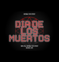 Dia De Los Muertos Text Effect Red And White Color