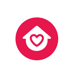 Home Love Logo House With Heart Logo Icon